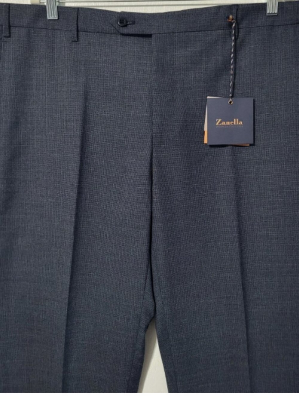 Zanella Benny Mens 42 Wool Dress Pants Gray Black Pleated Made Italy Nordstrom